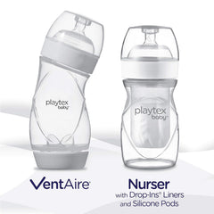 Playtex VentAir compatibility image shows seamless use with Playtex bottles.