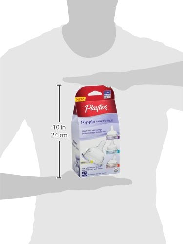 Playtex angled nipple close-up demonstrates varied angle for comfortable bottle feeding sessions.
