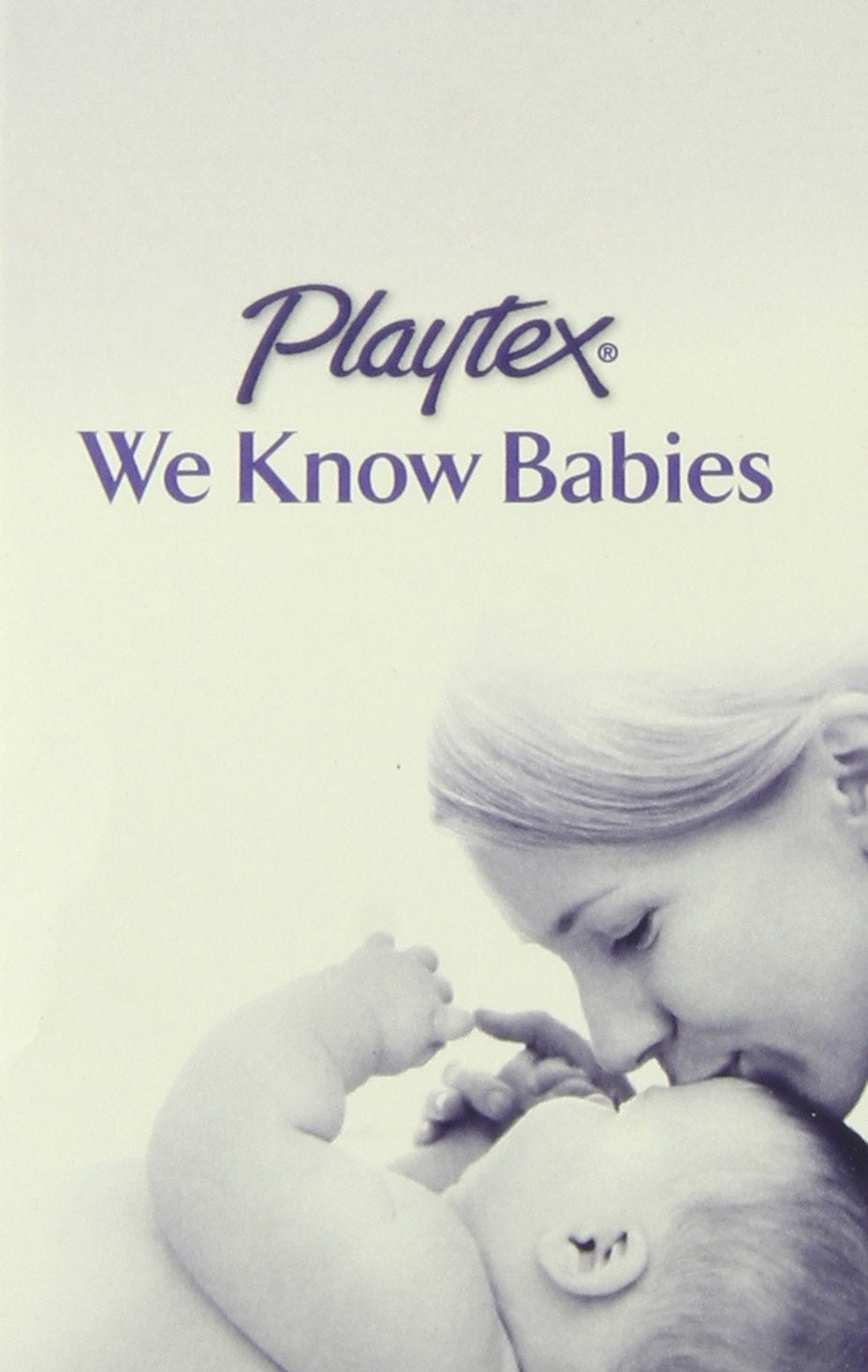 Playtex breast-like nipple close-up emphasizes familiar feel to support bottle feeding.