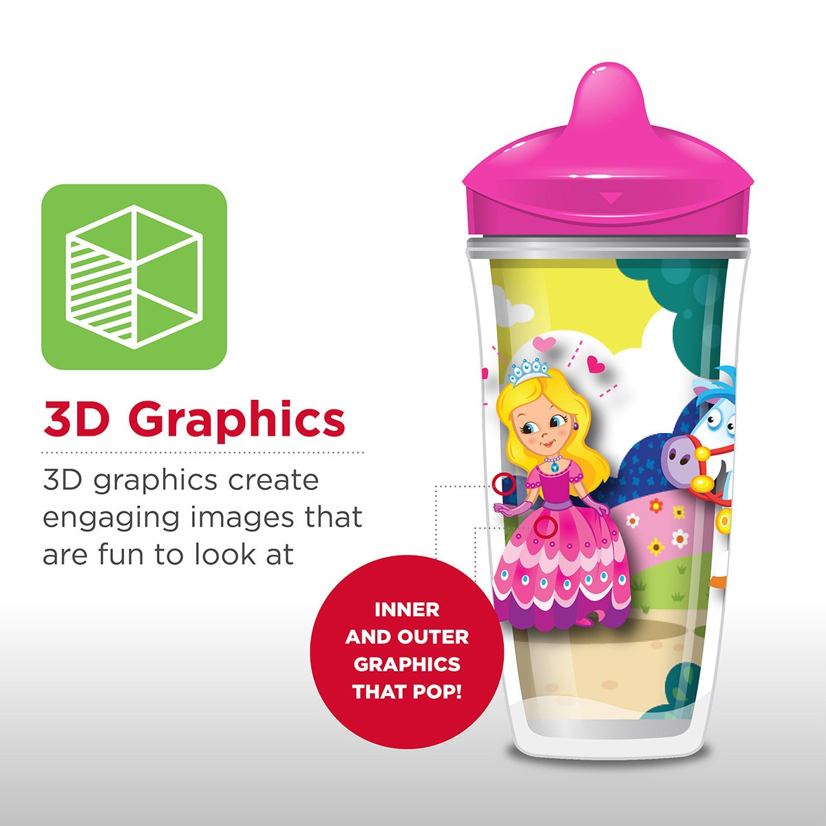 Playtex Sipsters Stage 3 Peppa Pig cup designed for outdoor use on the go.