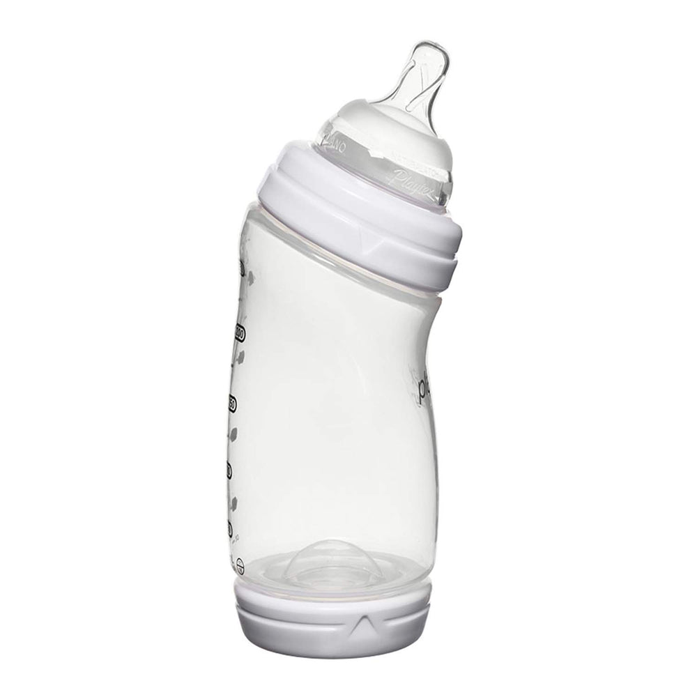 Playtex VentAire bottom vent micro-channel close-up illustrating air-free feeding benefits