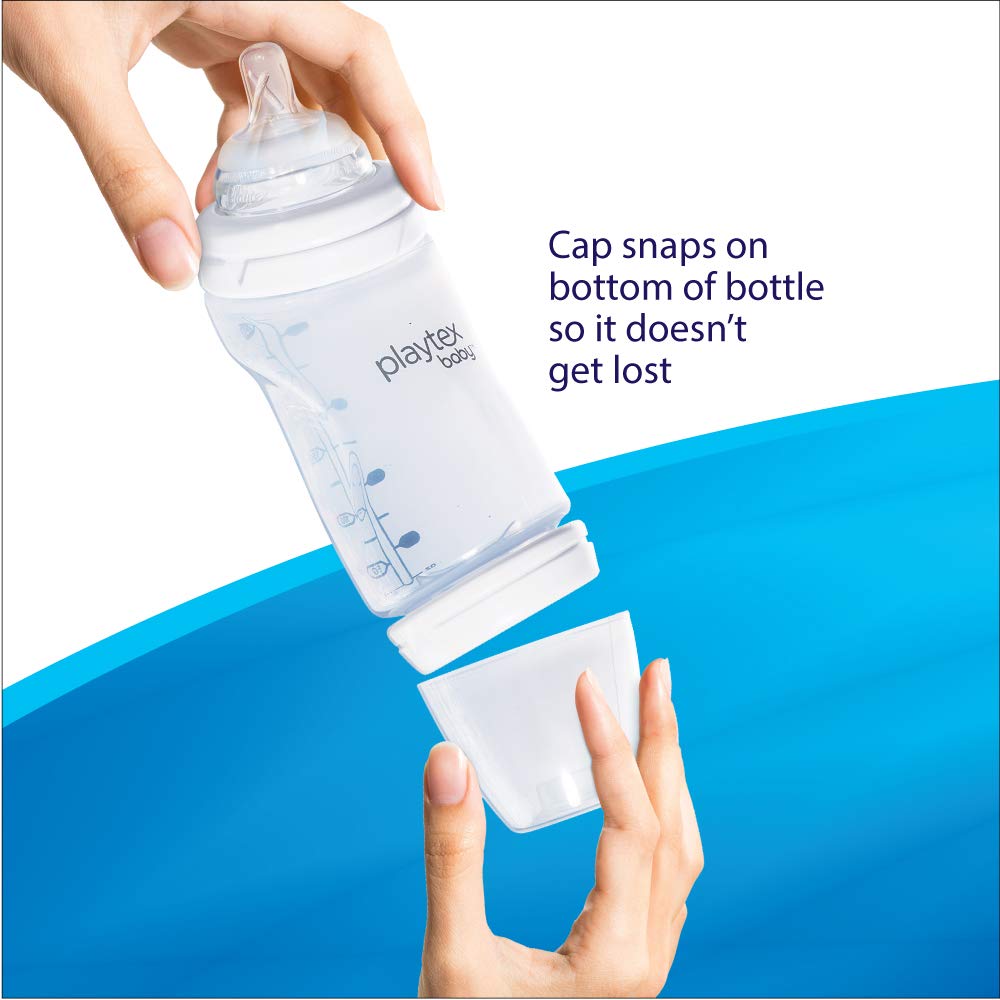 Playtex VentAire setup showing switch between breast and bottle feeding