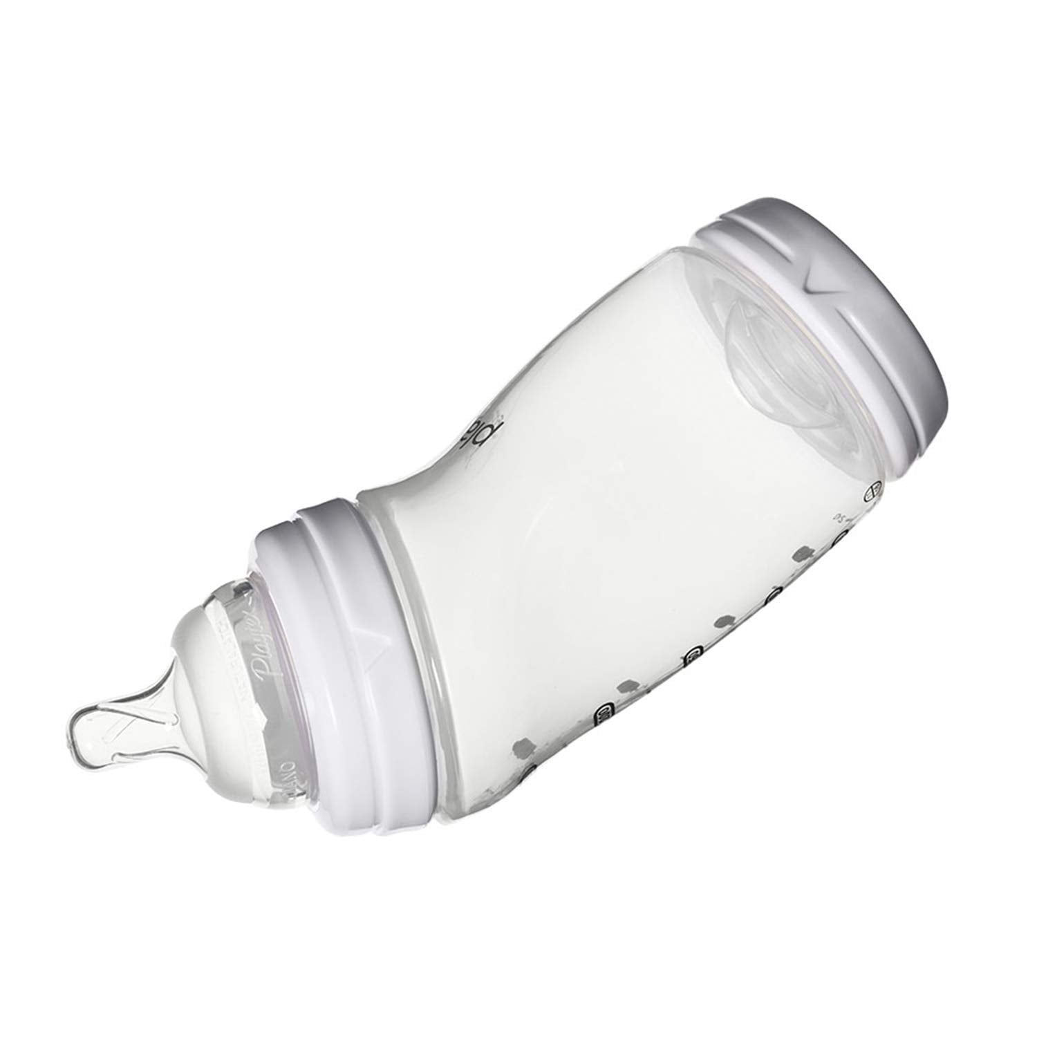 Playtex VentAire angled bottle in profile promoting semi-upright feeding position
