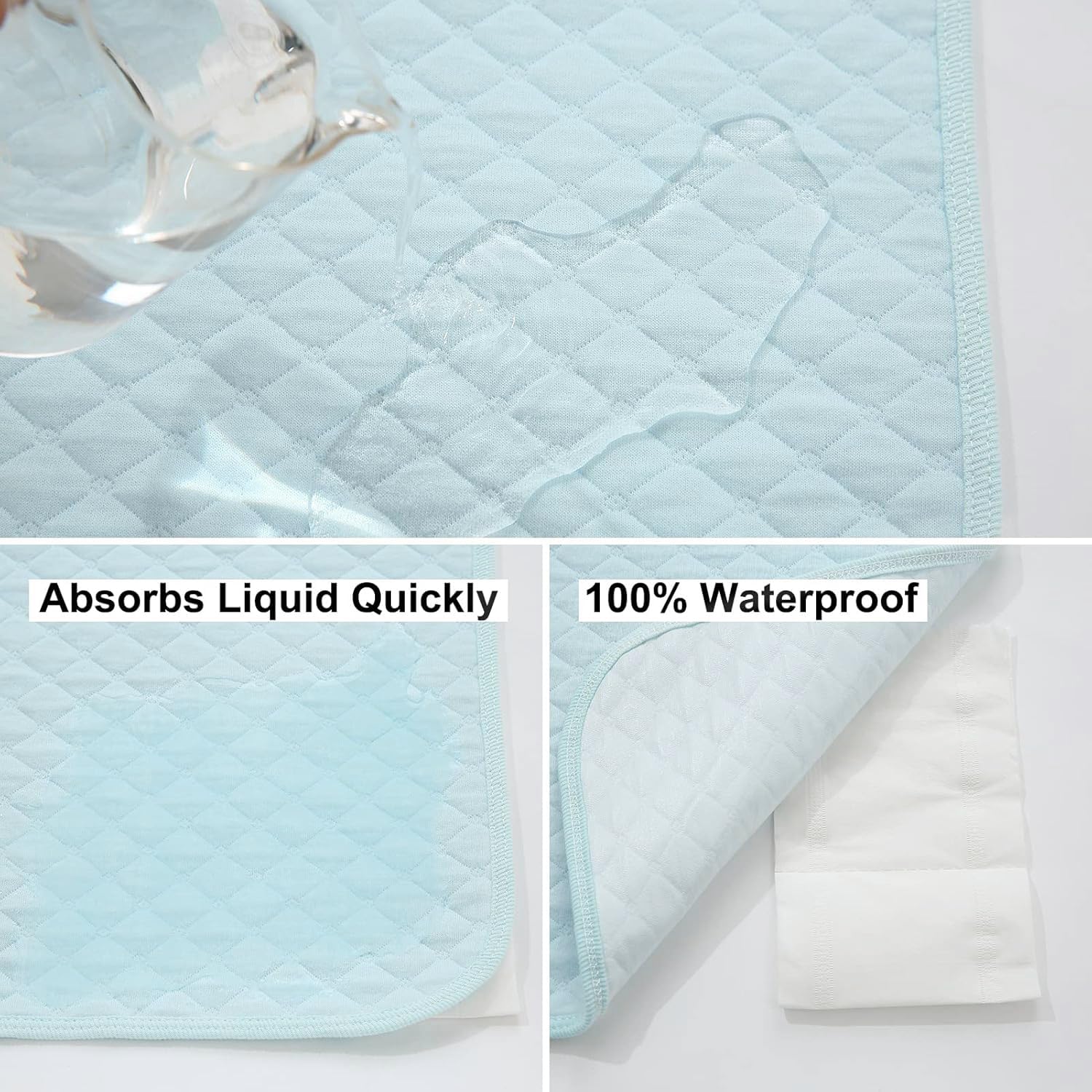Pleasant Boulevard changing pad blue helps protect surfaces at home