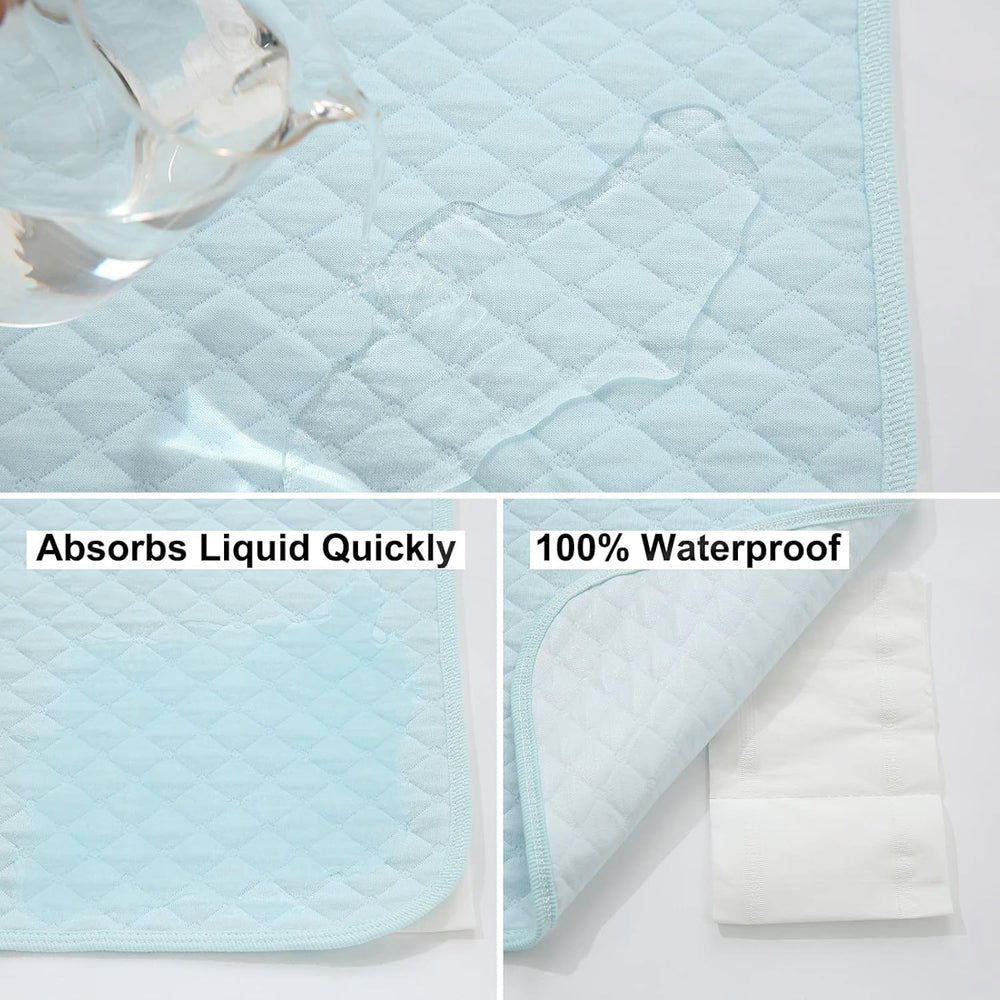 Pleasant Boulevard changing pad blue helps protect surfaces at home