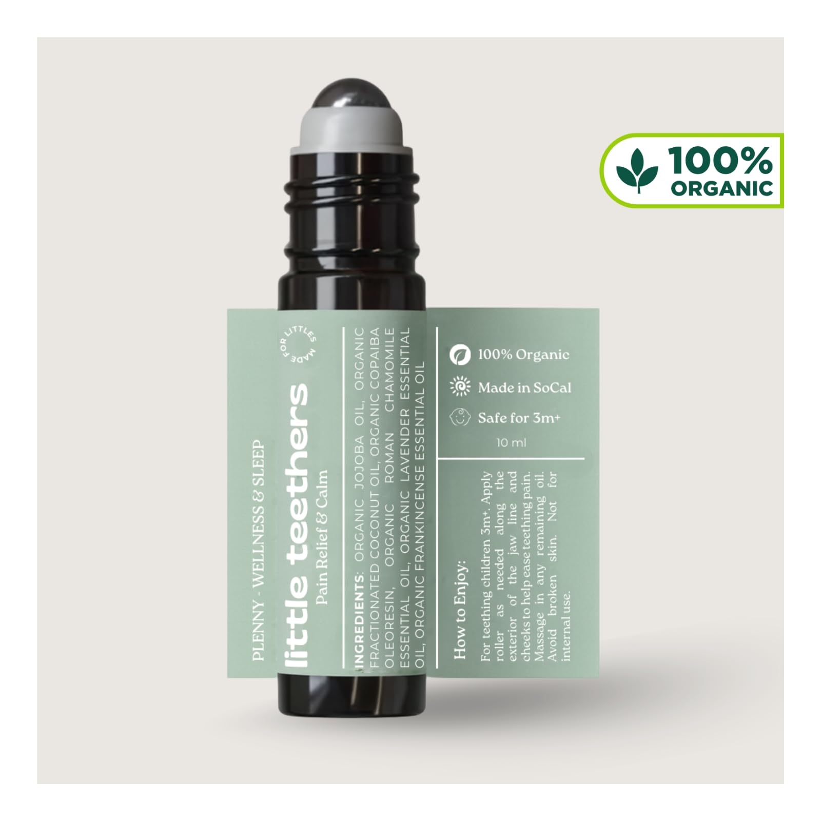 PLENNY organic ingredients close-up with jojoba and botanical oils