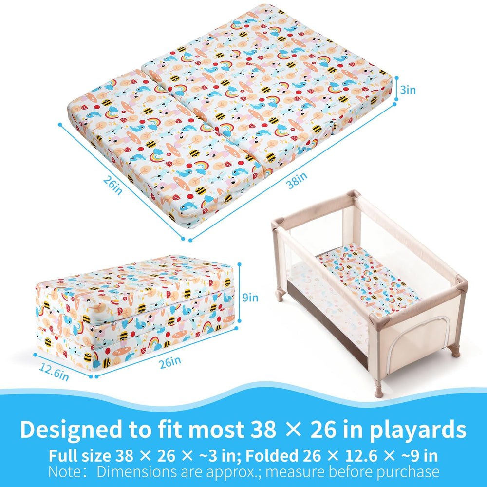 PlentiVive Trifold Mattress soft side for toddlers delivers cooling comfort
