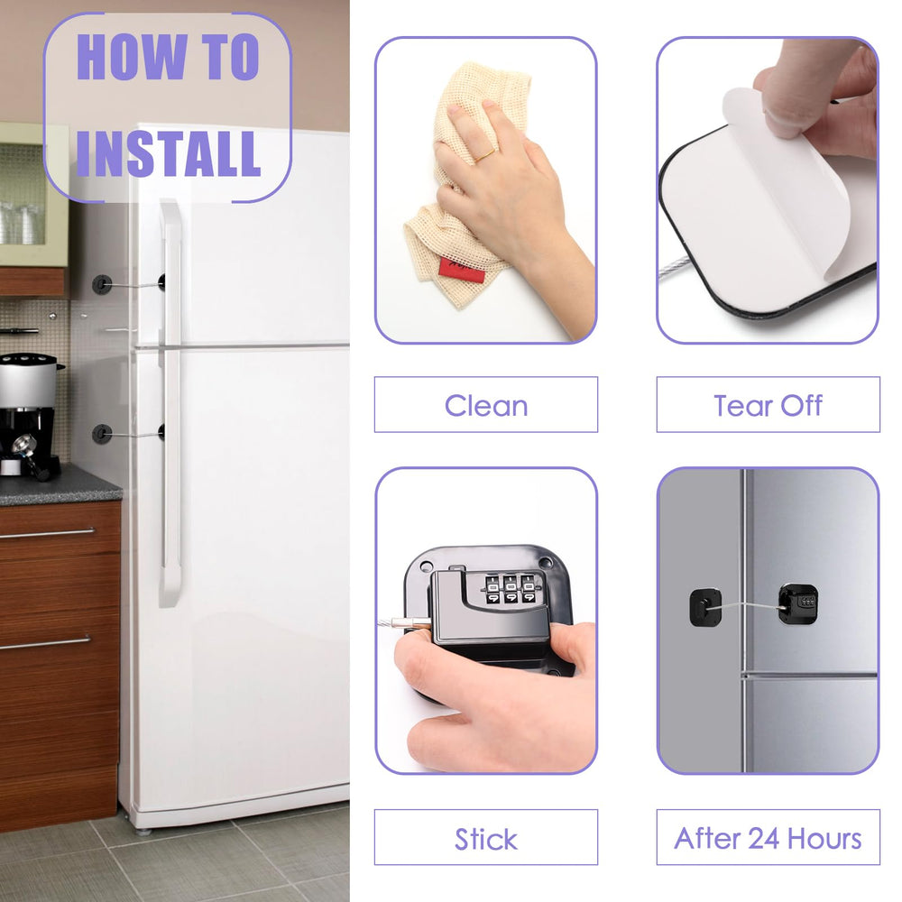 Pletpet fridge lock ABS plastic material highlights durable construction.