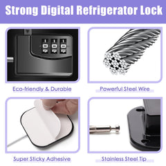 Pletpet fridge lock black square front shows compact design for kitchen safety.