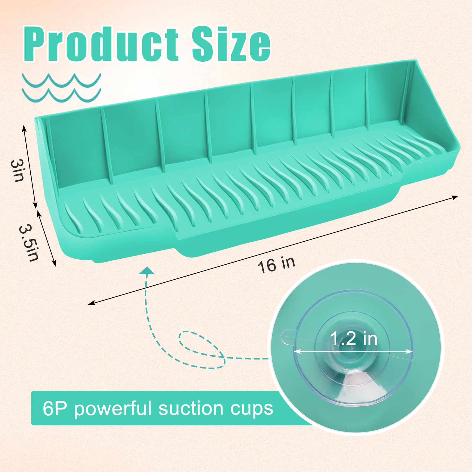Pletpet Upgrade Splash Guard with six suction cups for secure tub mounting.