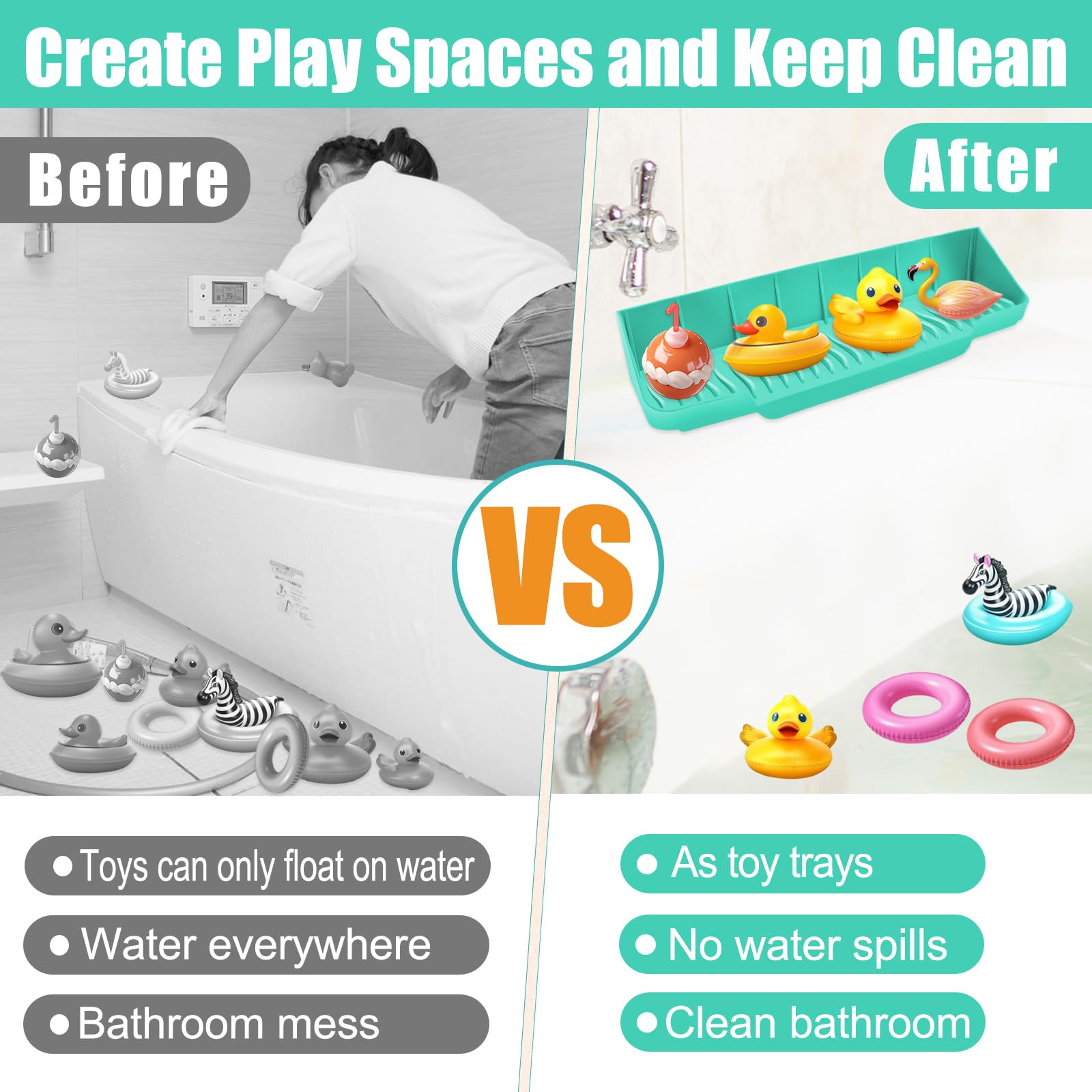 Pletpet Soft silicone material feels gentle and safe for bath time.
