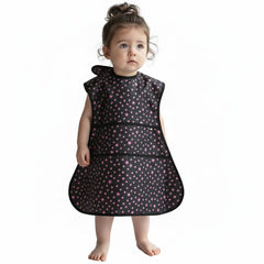 Plie full coverage bib front view protects clothes during meals with extra-long coverage