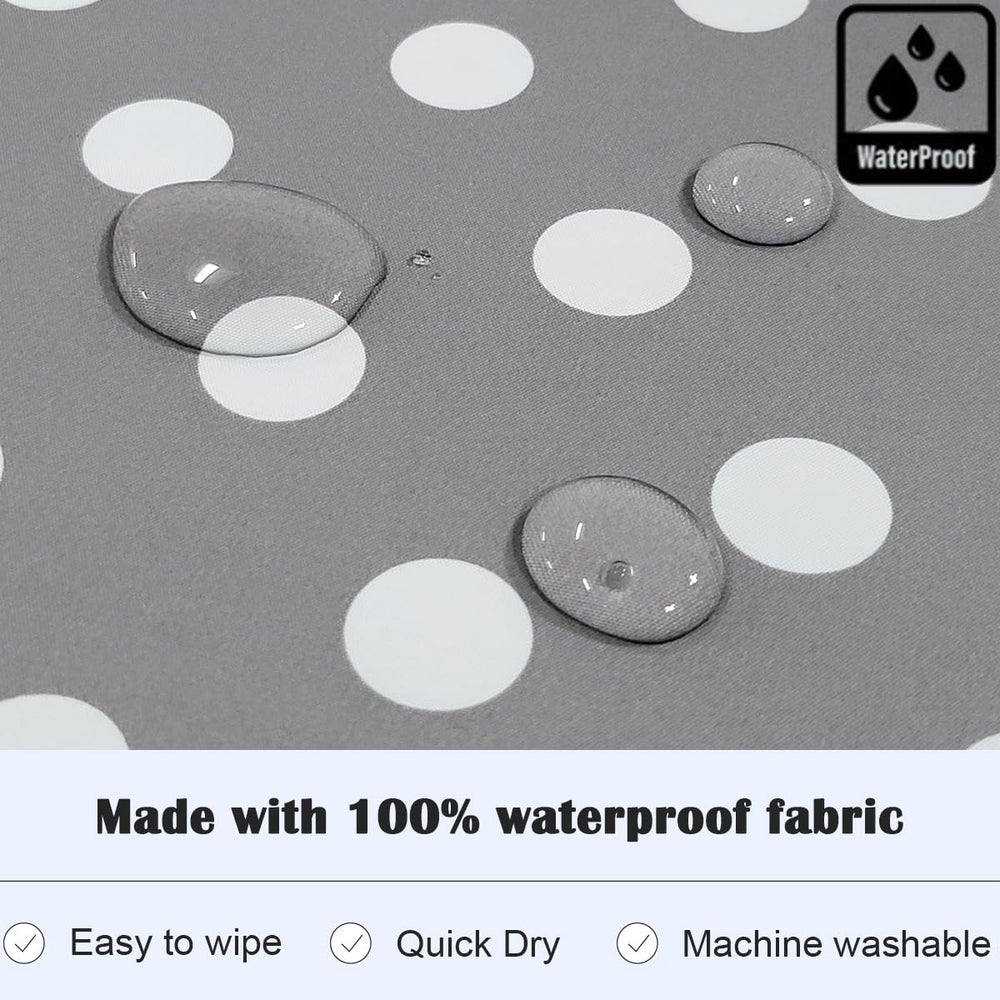 Plie bib gray dot with Velcro neck closure offers easy-on, easy-off