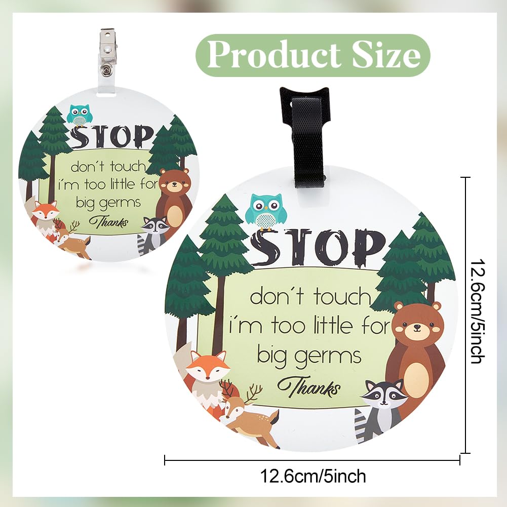PLIGREAT baby seat stroller tags for versatile reminders on multiple gear