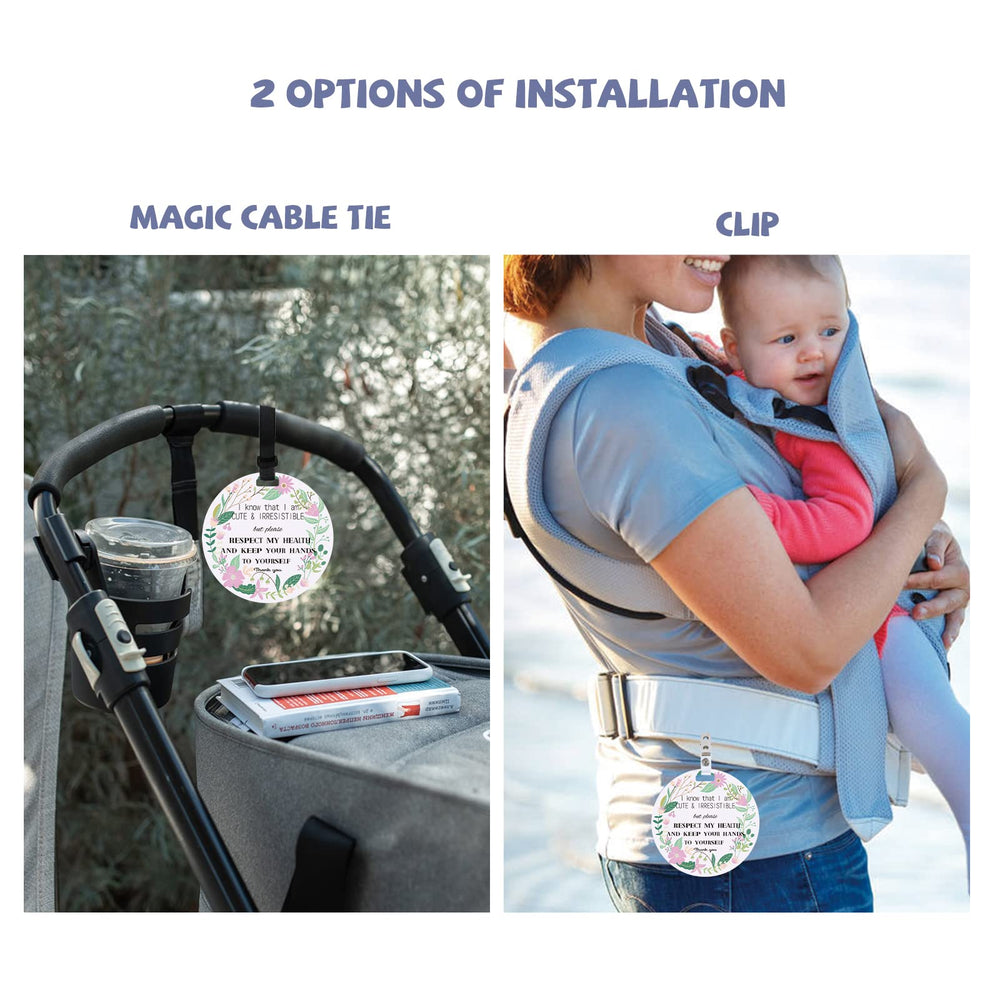 PLIGREAT Clip-and-tie attachment system supports versatile attachment on baby gear.