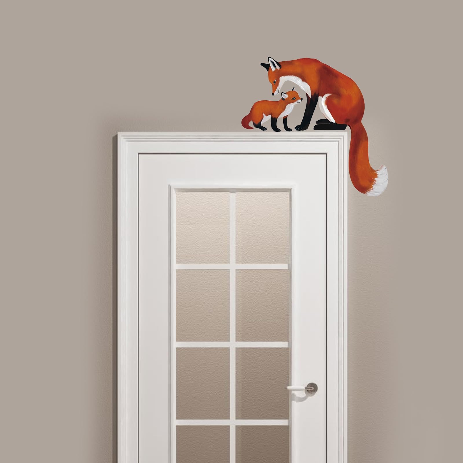 PLIGREAT Cute Fox wall decal assembly—flexible pieces you can arrange for a playful wall scene.