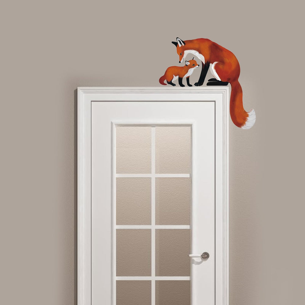 PLIGREAT Cute Fox wall decal assembly—flexible pieces you can arrange for a playful wall scene.
