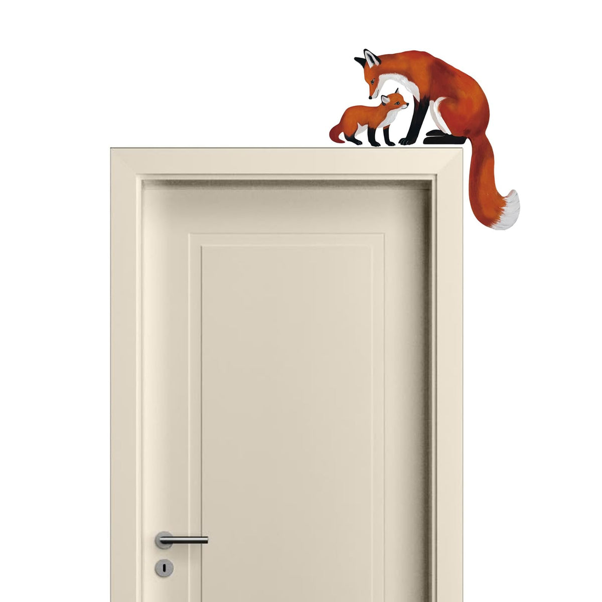 PLIGREAT Cute Fox wall decal close-up—vibrant fox details for nursery decor and easy application.