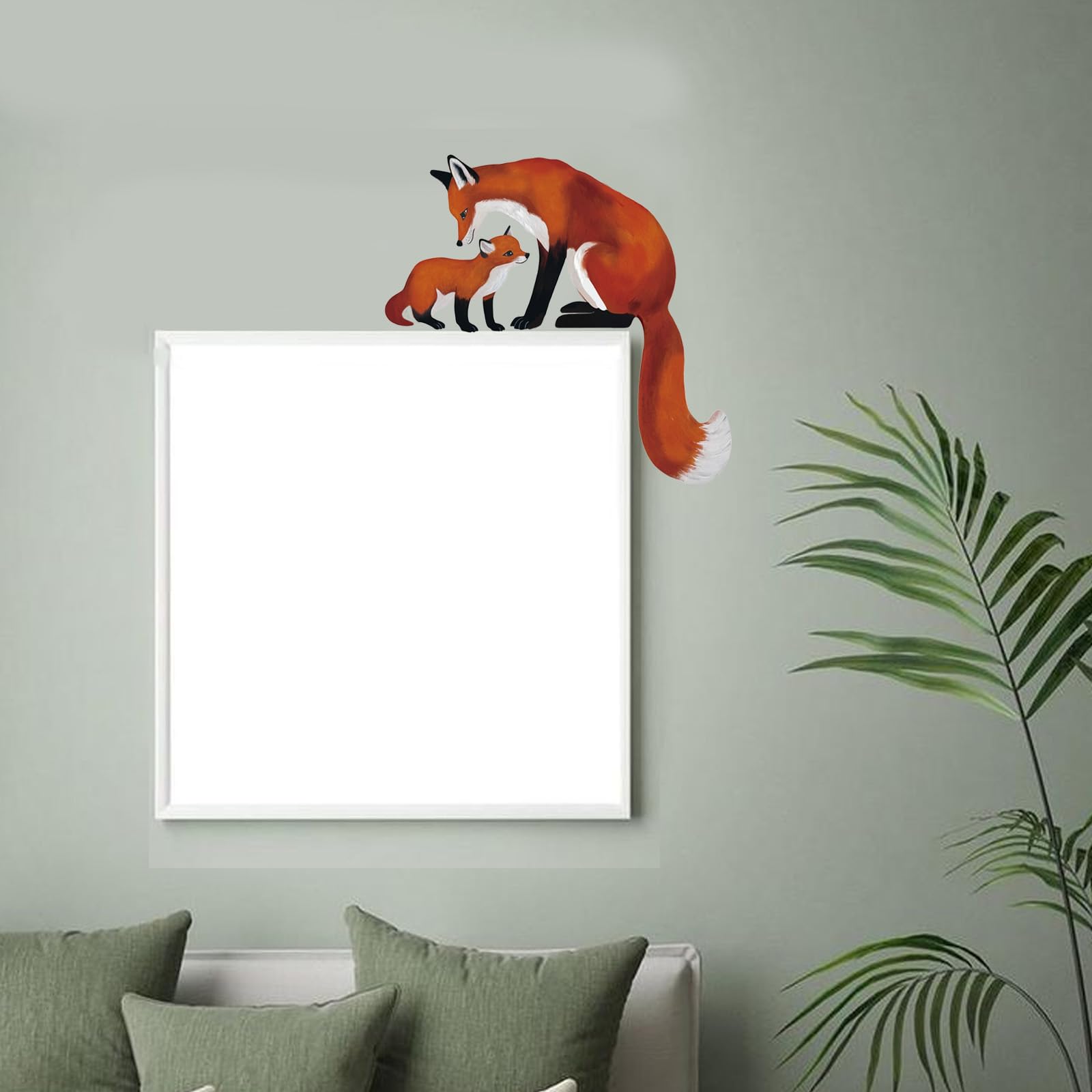 PLIGREAT Cute Fox wall decal door—instant accent for entryways and corners.
