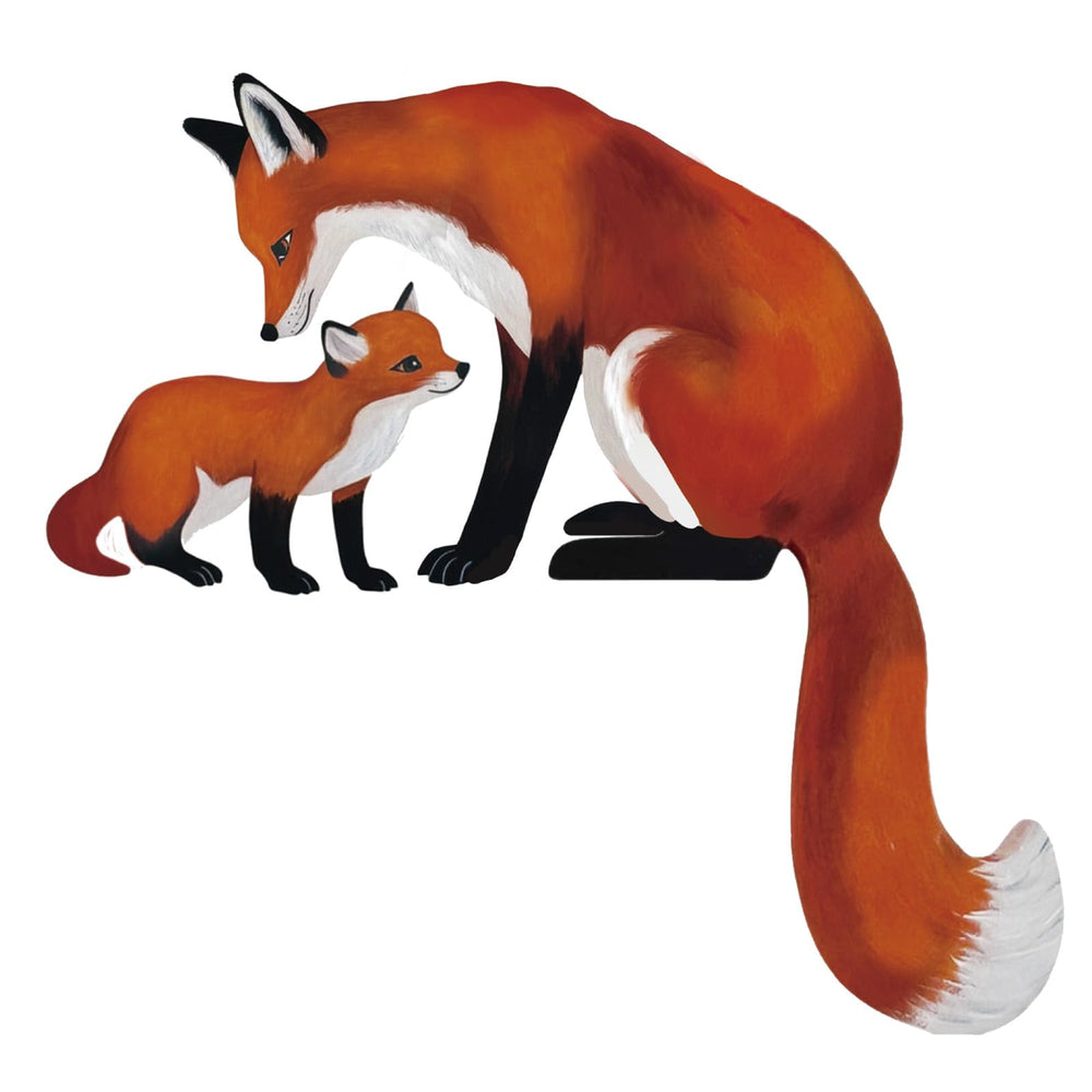 PLIGREAT Cute Fox wall decal storefront—adds whimsy to storefronts and seating areas.
