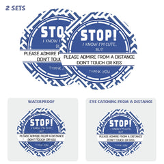 PLIGREAT easy-to-use no touching baby sign clings to handles for quick setup during errands.