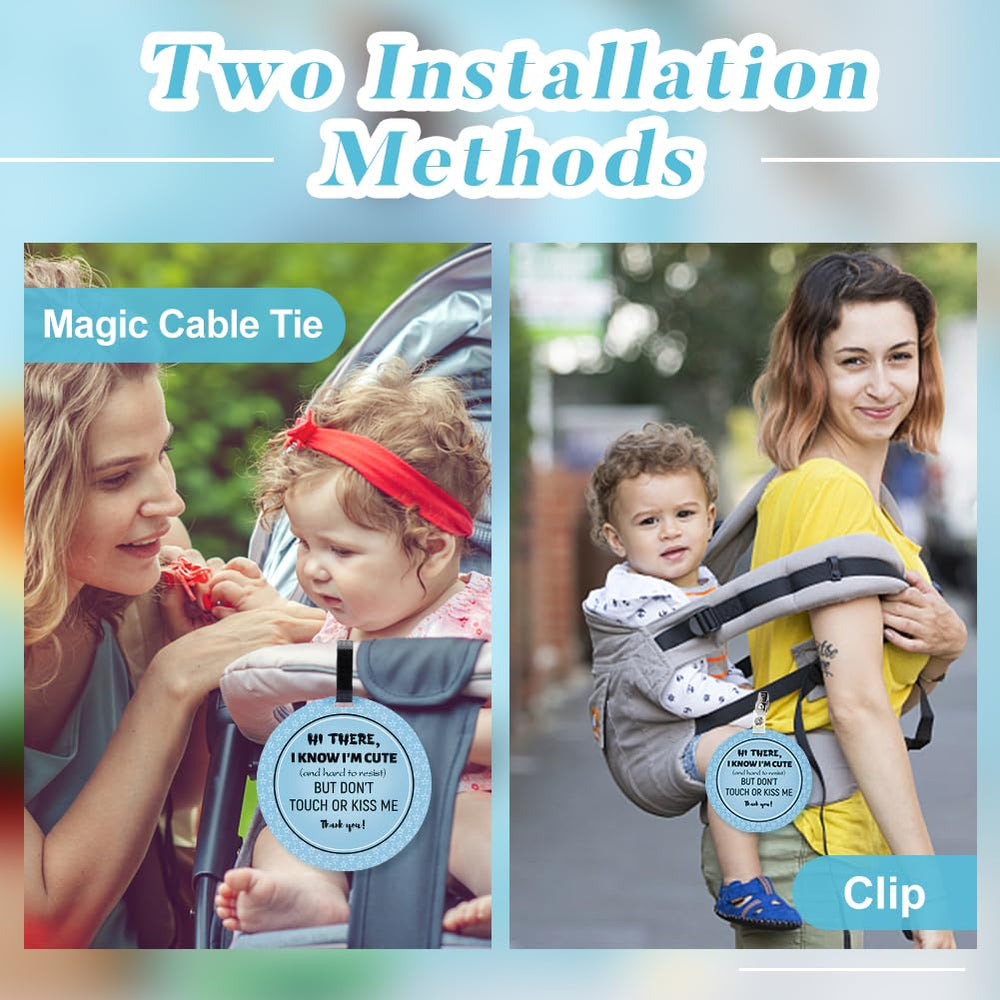 PLIGREAT no touching baby sign hanging strap for quick reminder