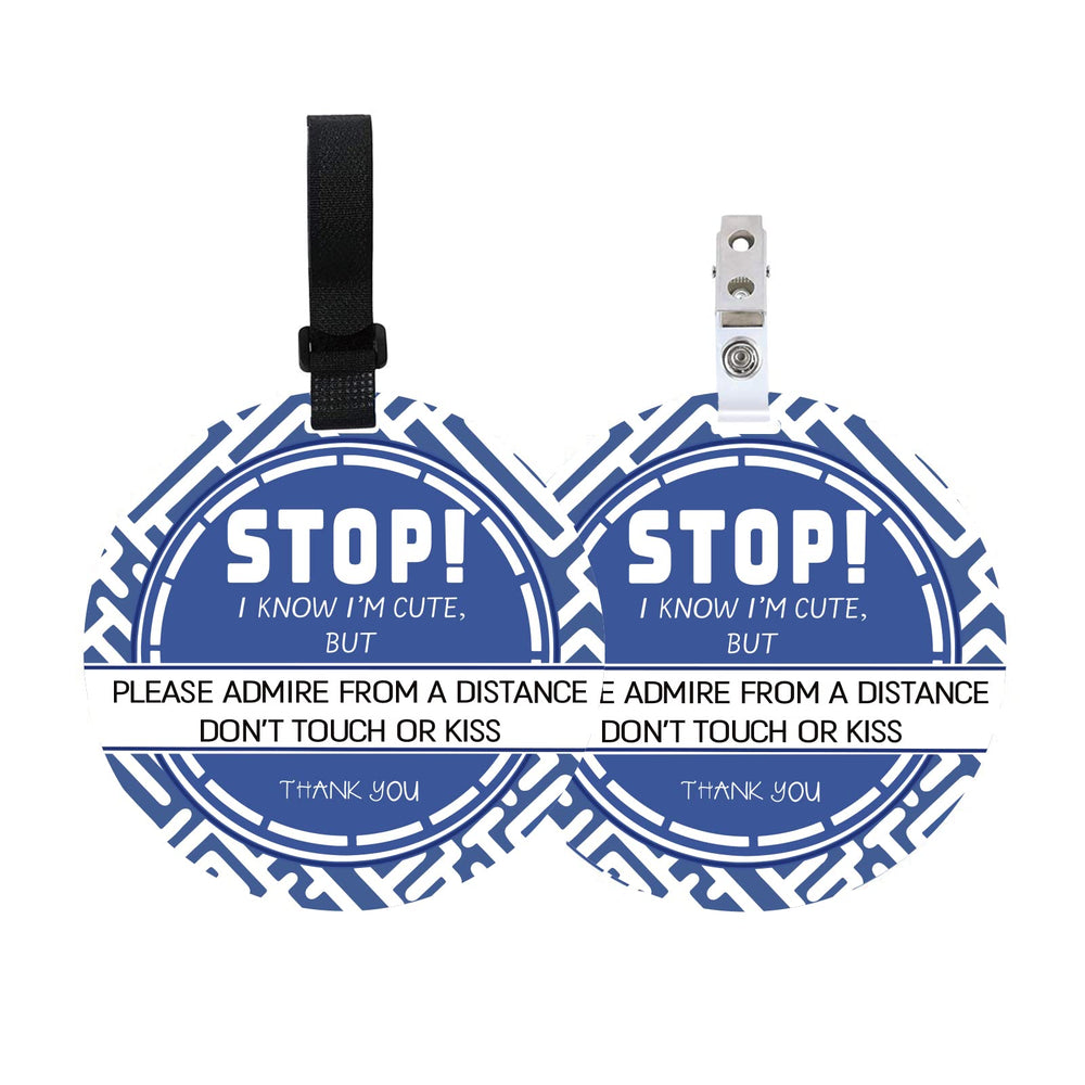 PLIGREAT no touching baby sign stroller tag 2-pack keeps others at a respectful distance.