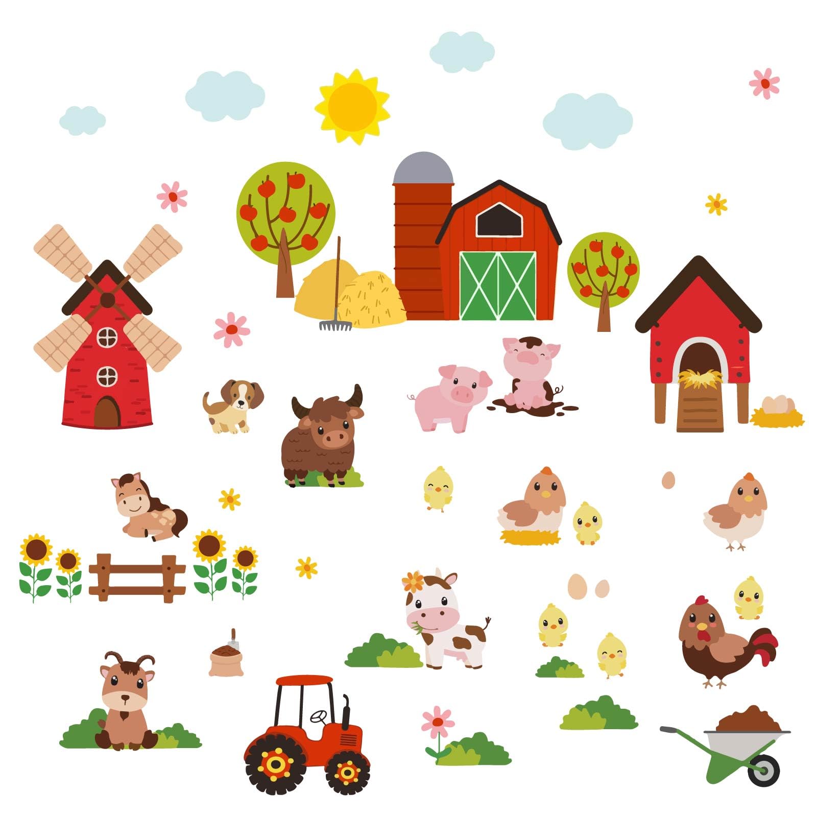 PLIGREAT nursery and cabinet decor ideas using wall decals for furniture accents.