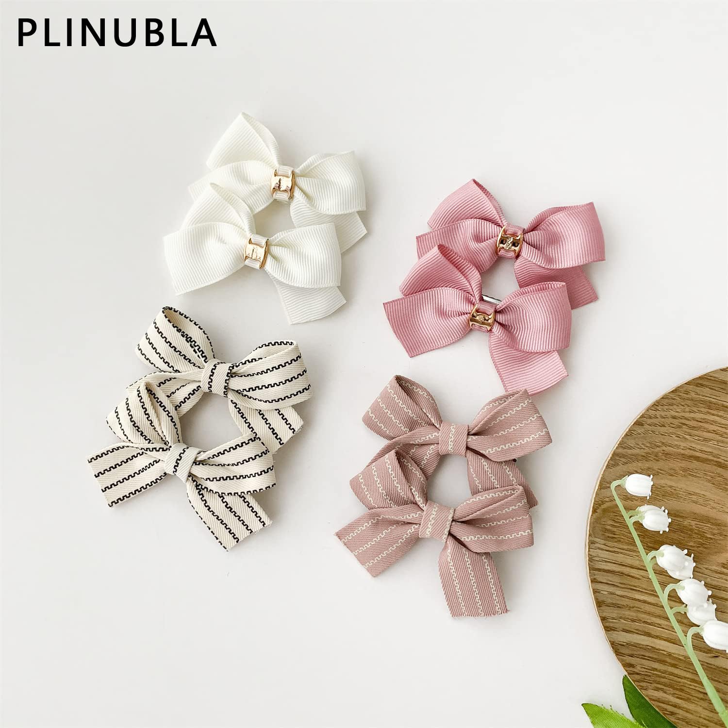 PLINUBLA non-slip clip bow provides a secure, lightweight hold for active kids.
