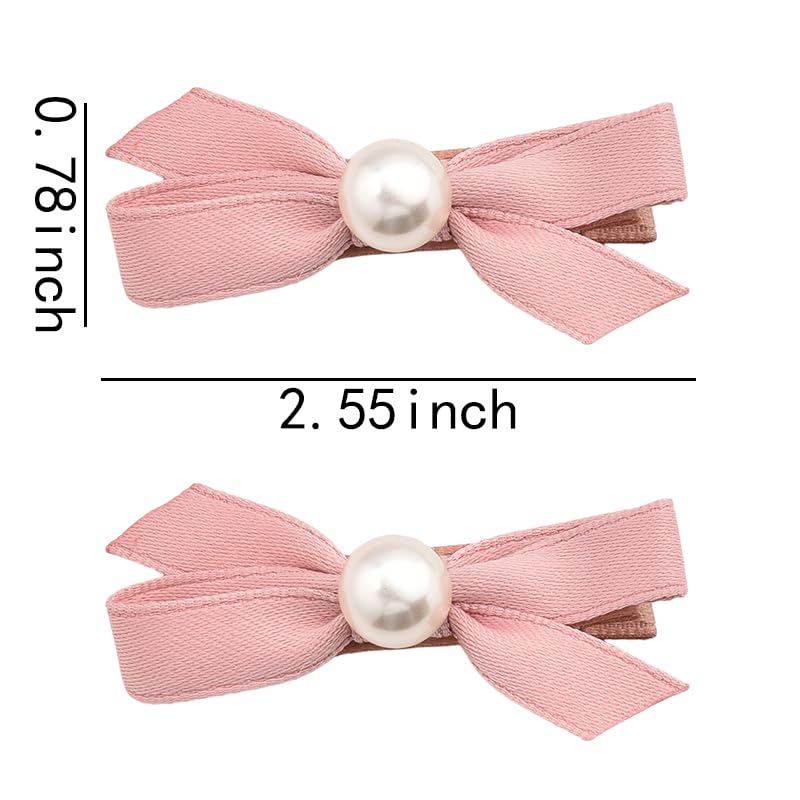 Pliwcas pearl embellished hair bow clip highlights delicate detail for events.