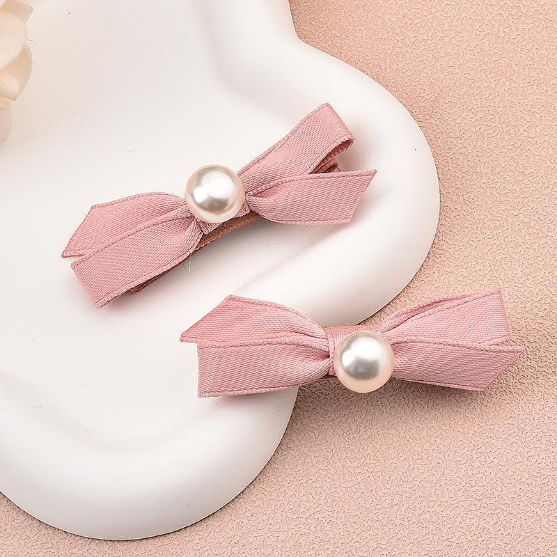 Pliwcas soft pink satin ribbon hair clip offers gentle shine on any style.