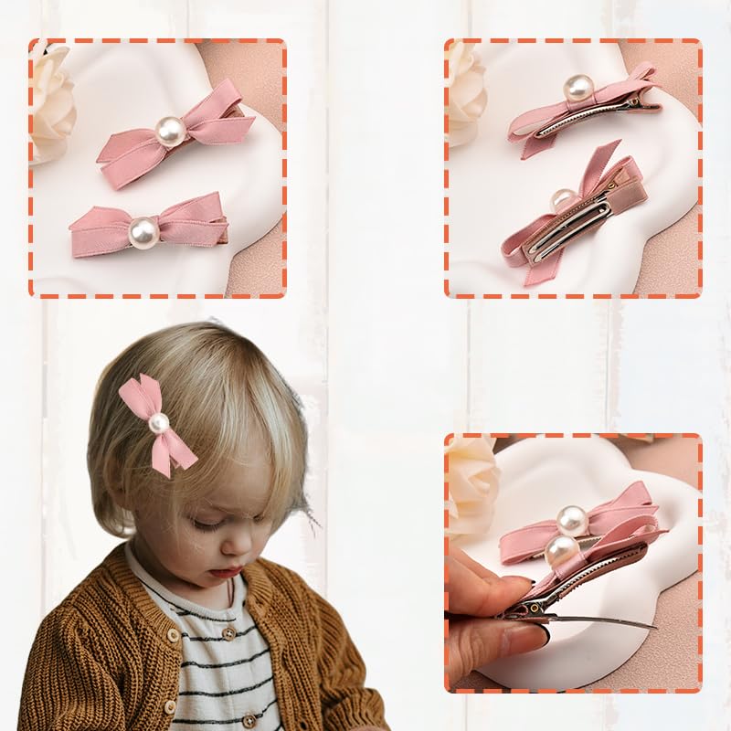 Pliwcas womens pink hair bow clip adds elegant touch to daily looks.