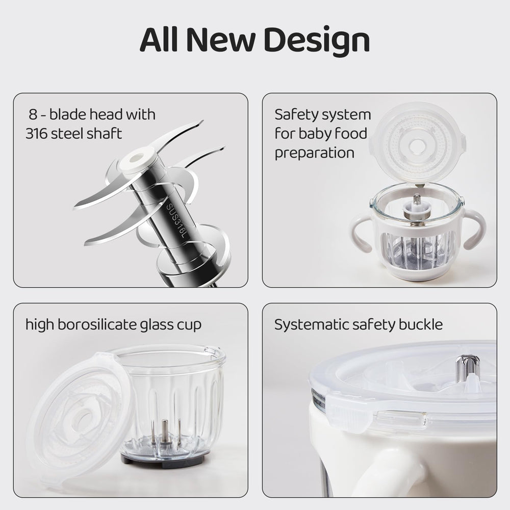 Plodon baby food maker with bowl of fruits for nutritious blends.