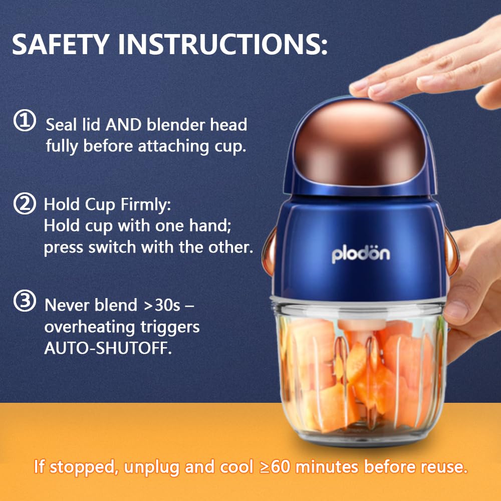 Plodon baby food maker easy-clean design close-up and practical features