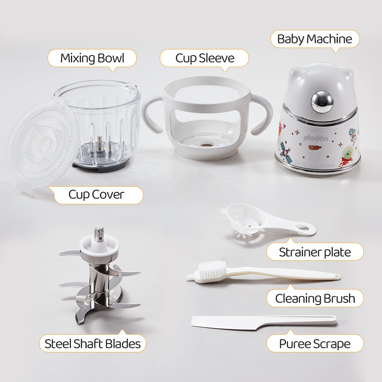 Plodon dishwasher-safe components for effortless cleanup after meals.