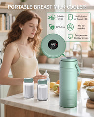 PLOSIF breast milk cooler digital display indicates real-time temperature
