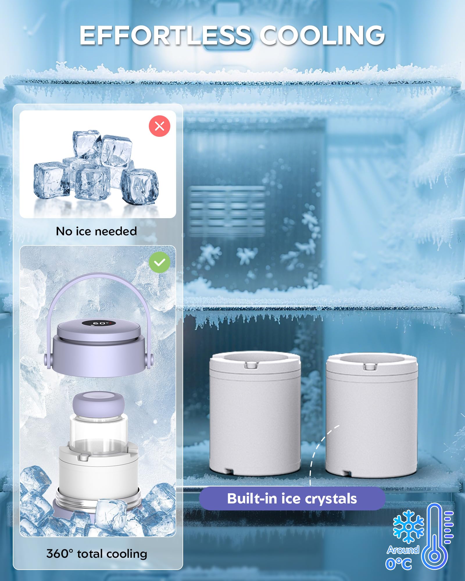 PLOSIF freeze cooling tubes 12 hours prior for instant chilling