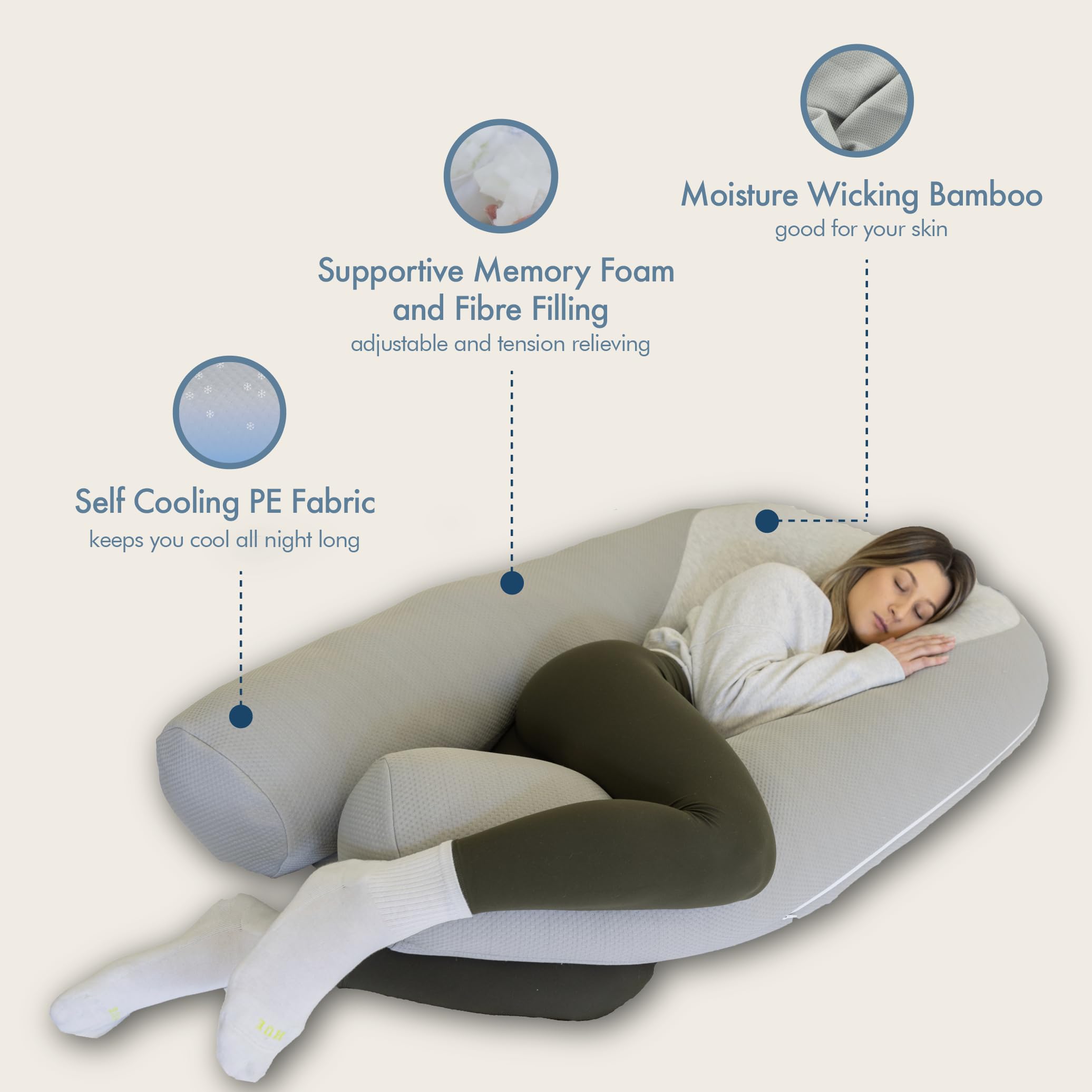Plufl Hugl hypoallergenic materials help maintain a clean sleep environment.