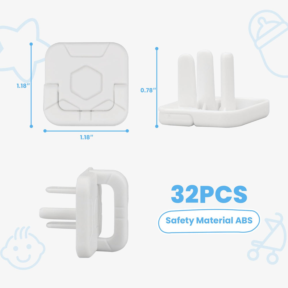PLUGTUL 32-pack reduces clutter and keeps outlets safer