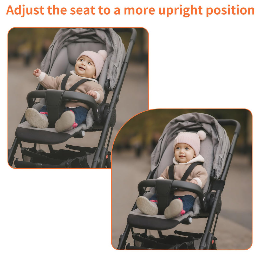 Plus tard dual-use double-stroller option supports two seats with one pair.