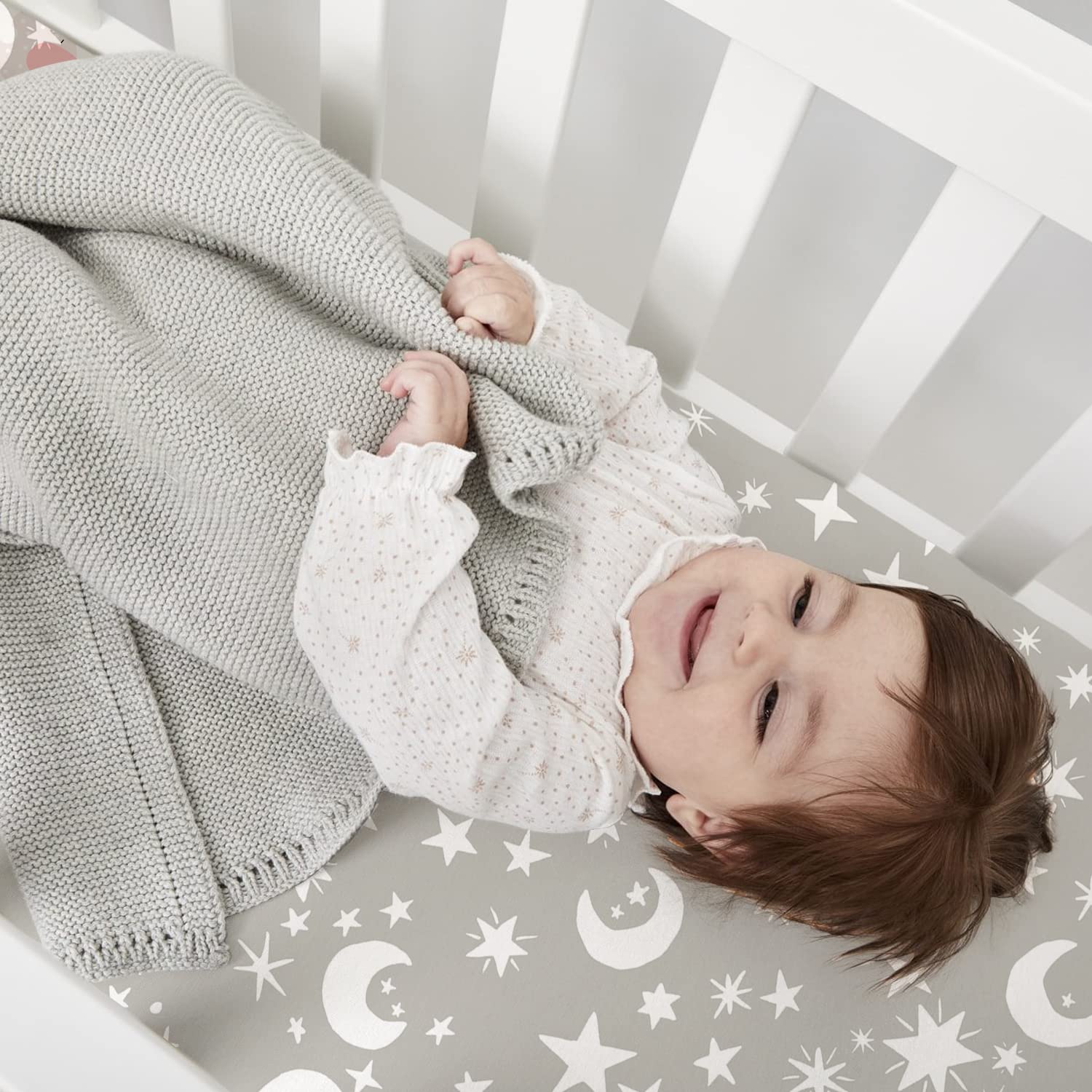 Plushii soft microfiber sheet offers a cozy sleeping surface for baby nights.