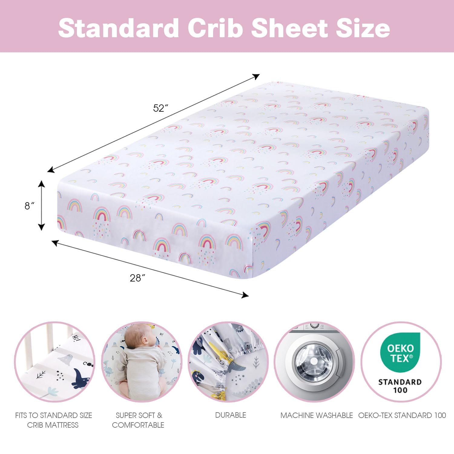 Plushii crib sheets stars pattern spark curiosity with a snug sleep surface.