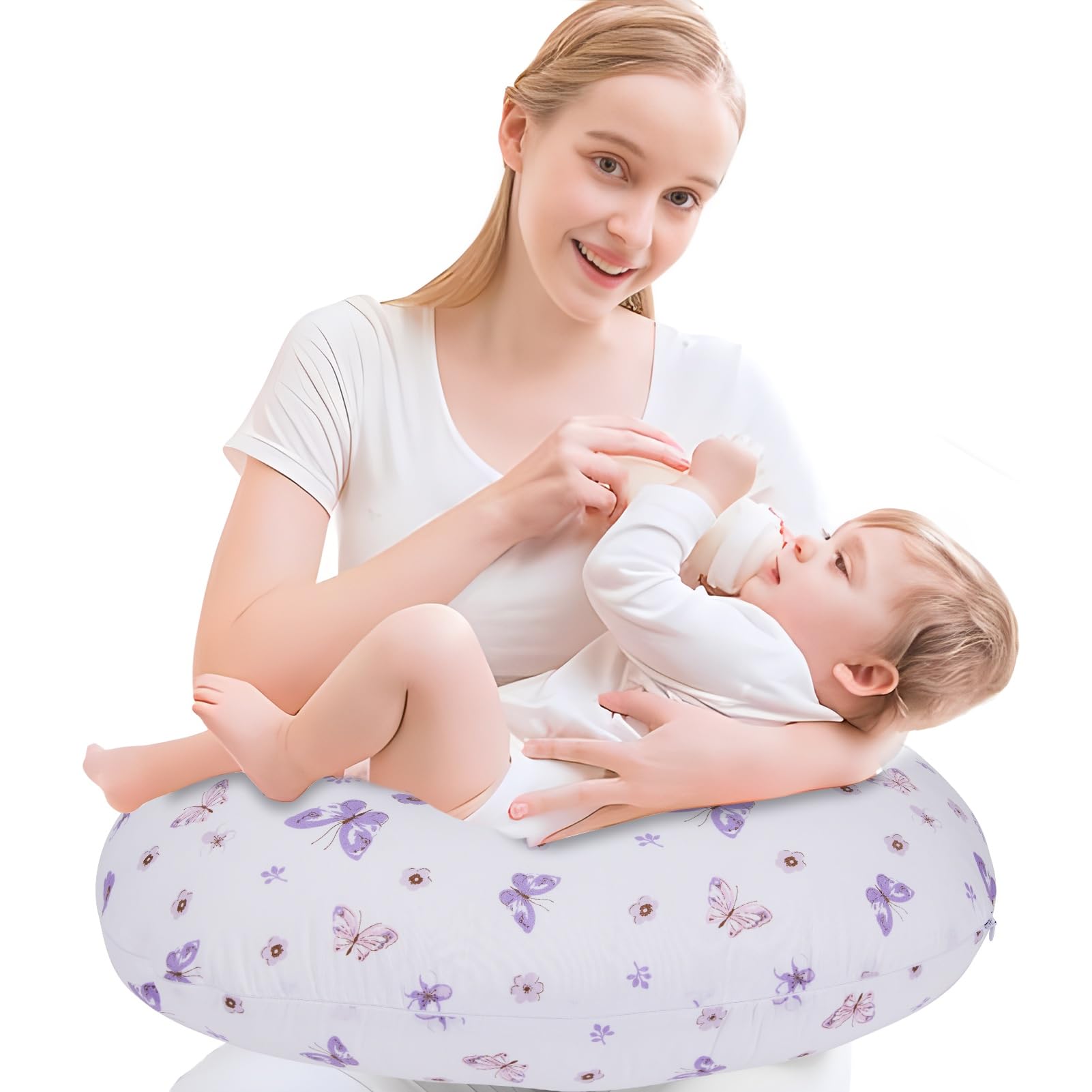 Plushii nursing pillow used during awake-time under supervision