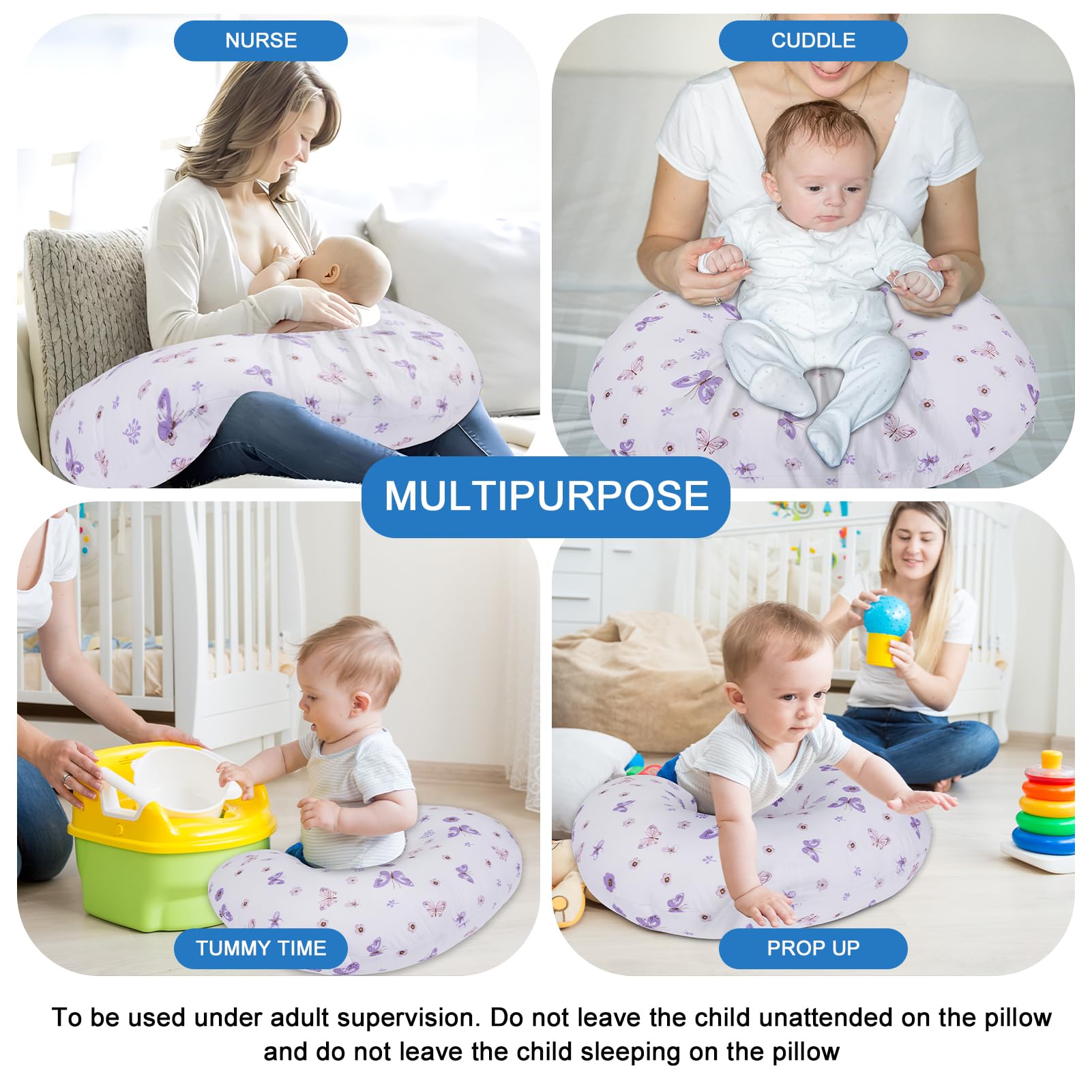 Plushii nursing pillow supports bottle feeding with stability