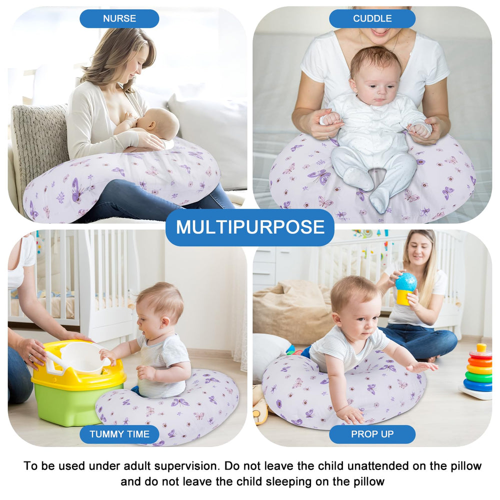 Plushii nursing pillow supports bottle feeding with stability