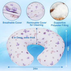 Plushii nursing pillow demonstrates shoulder support for better posture