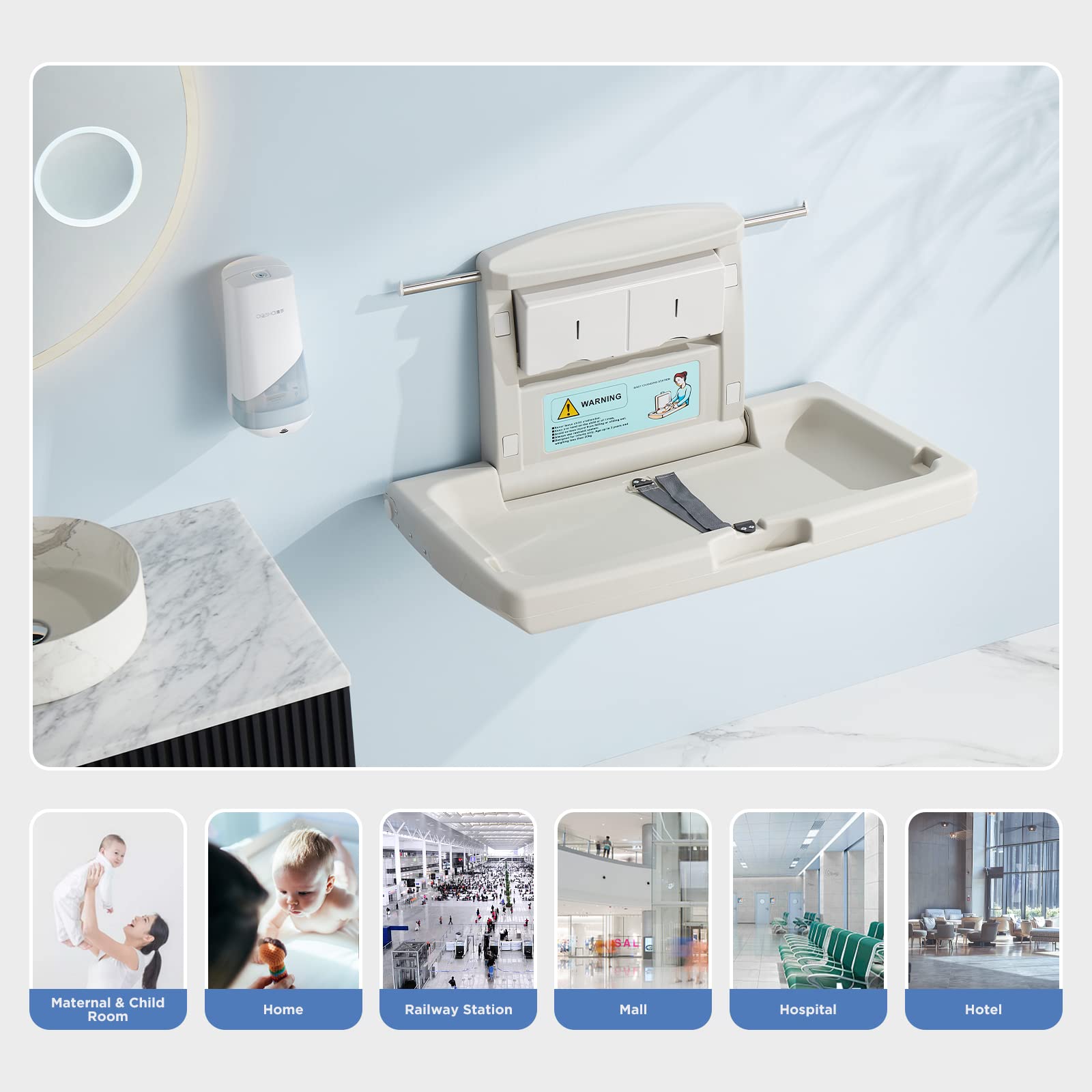 PLUSSEN X1001 wall-mount design suitable for commercial restrooms