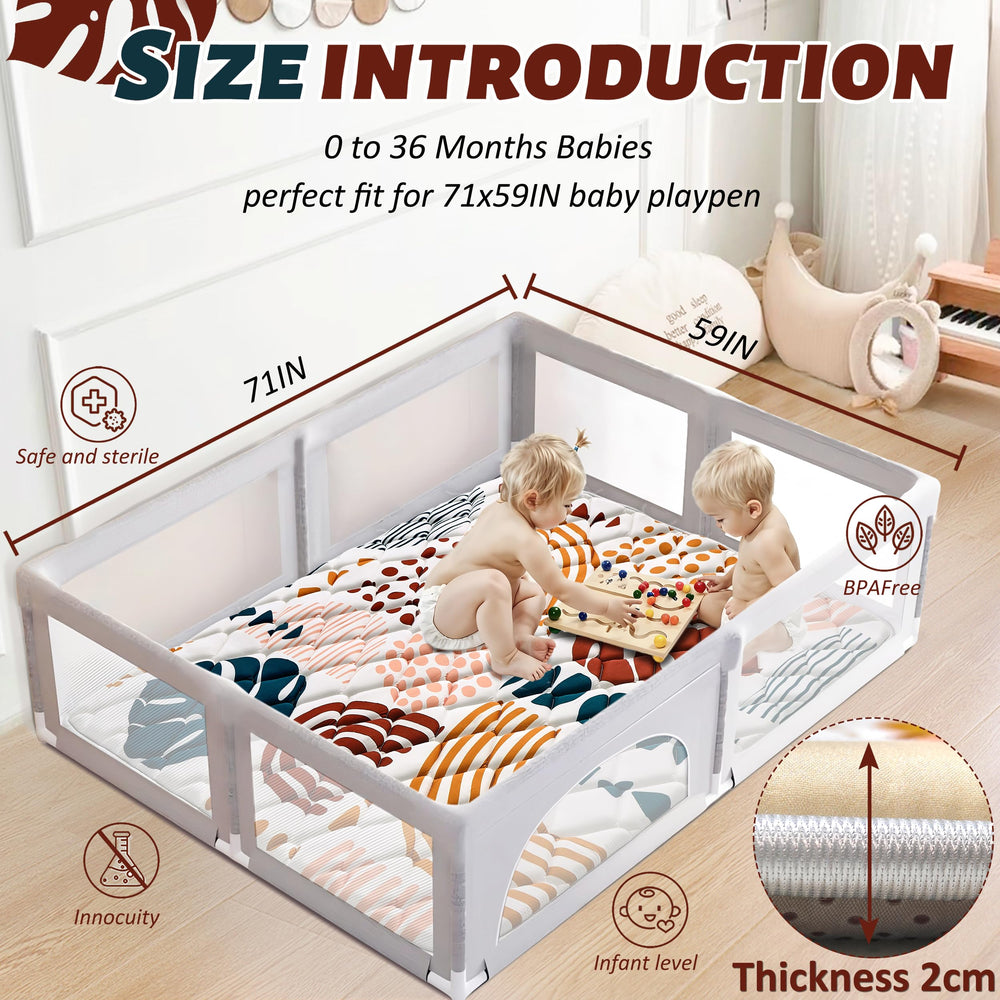 PLUUSHUU mat features anti-skid bottom for secure baby floor safety