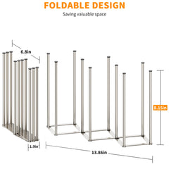 PLUVON bottle-drying-rack full-capacity holds up to ten bottles for efficient drying.