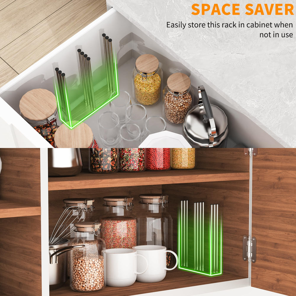 PLUVON bottle-drying-rack vertical-airflow promotes fast drying of bottles.